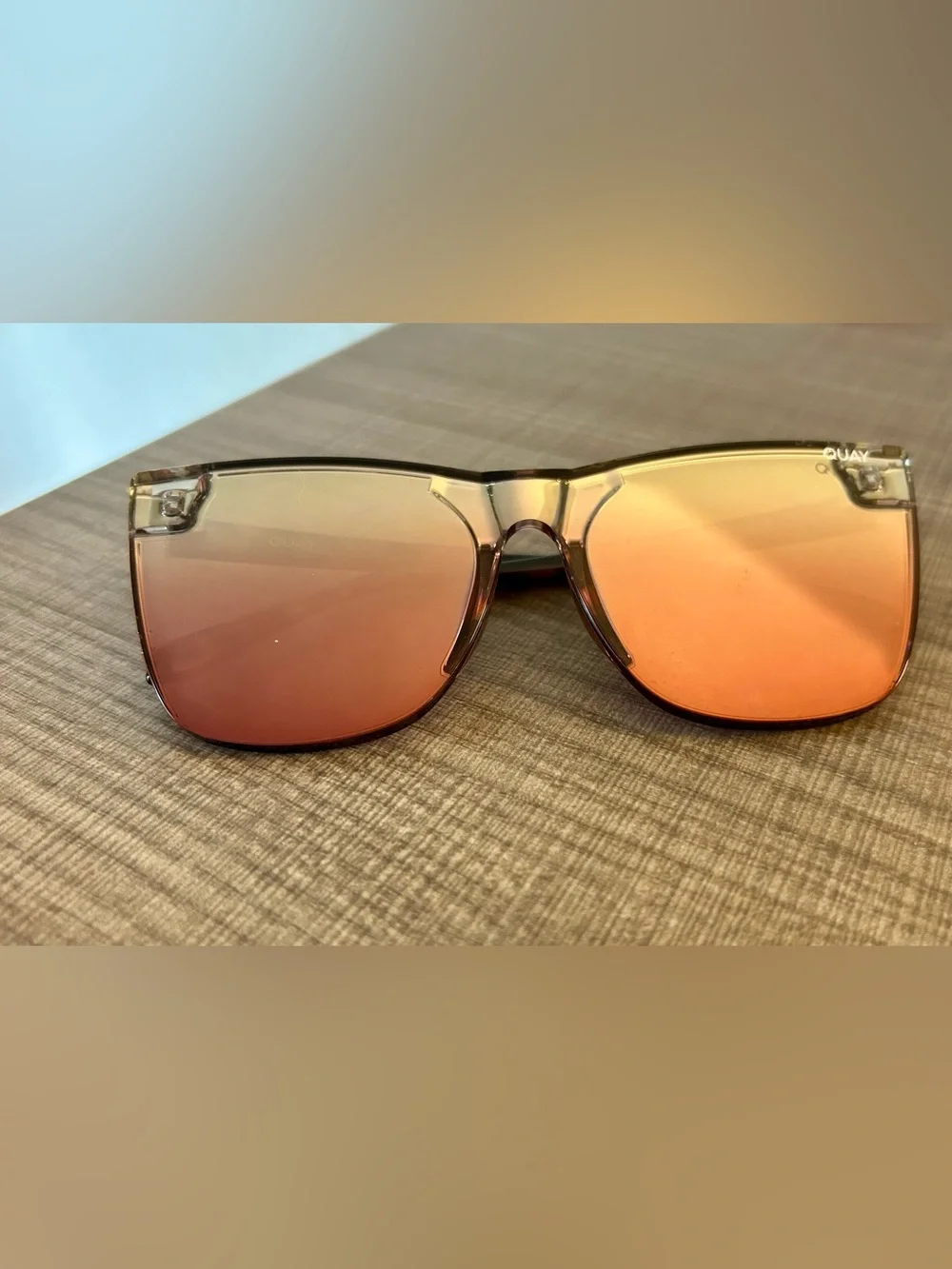 Quay Australia Women's Sunglasses - Pink Lenses with leopard